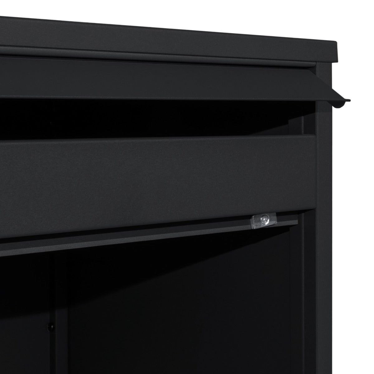 Q-Rax Accessori Cassetta postale pacchi XL nero antifurto acciaio