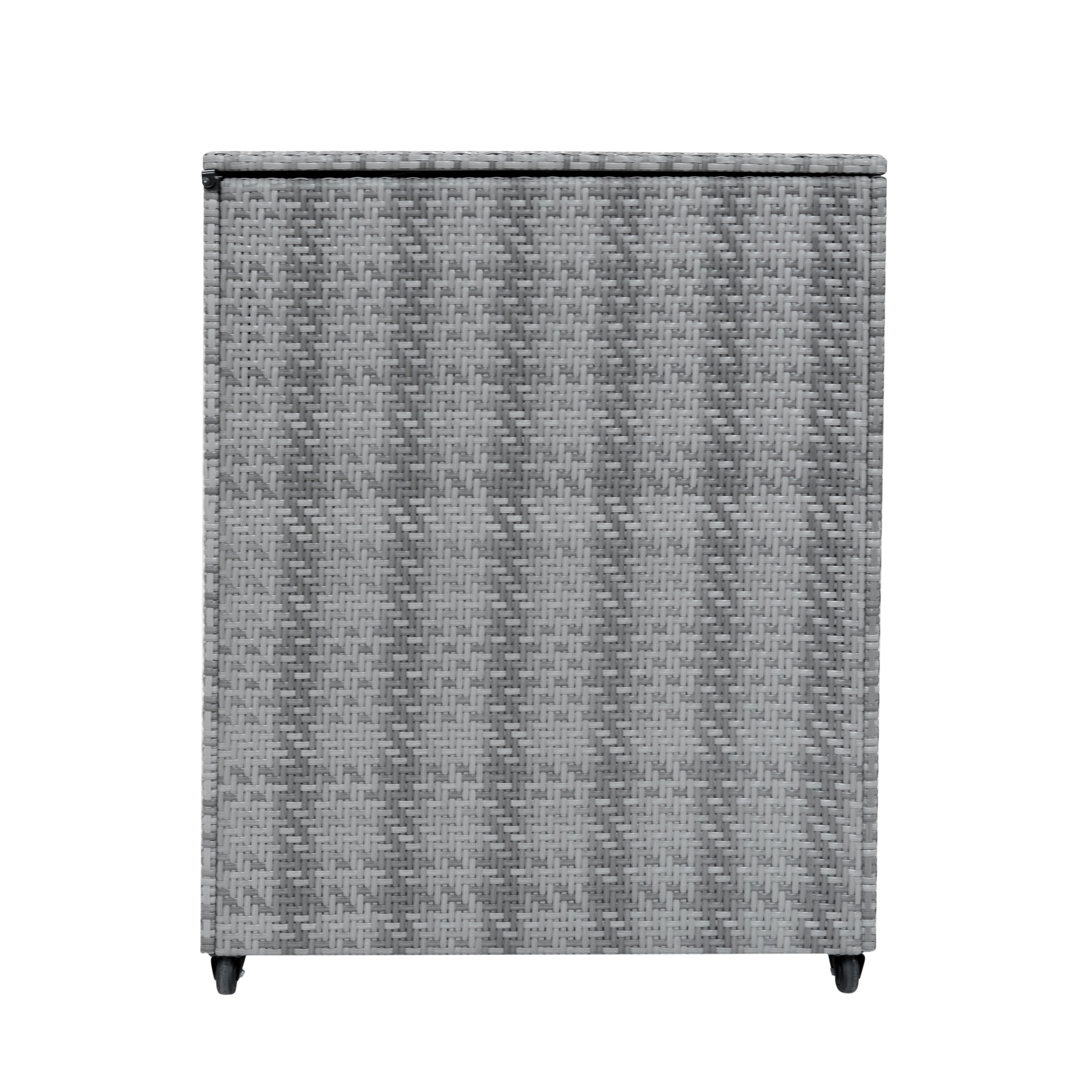 Q-Rax Baule Rattan Grigio 996L da Esterno Impermeabile