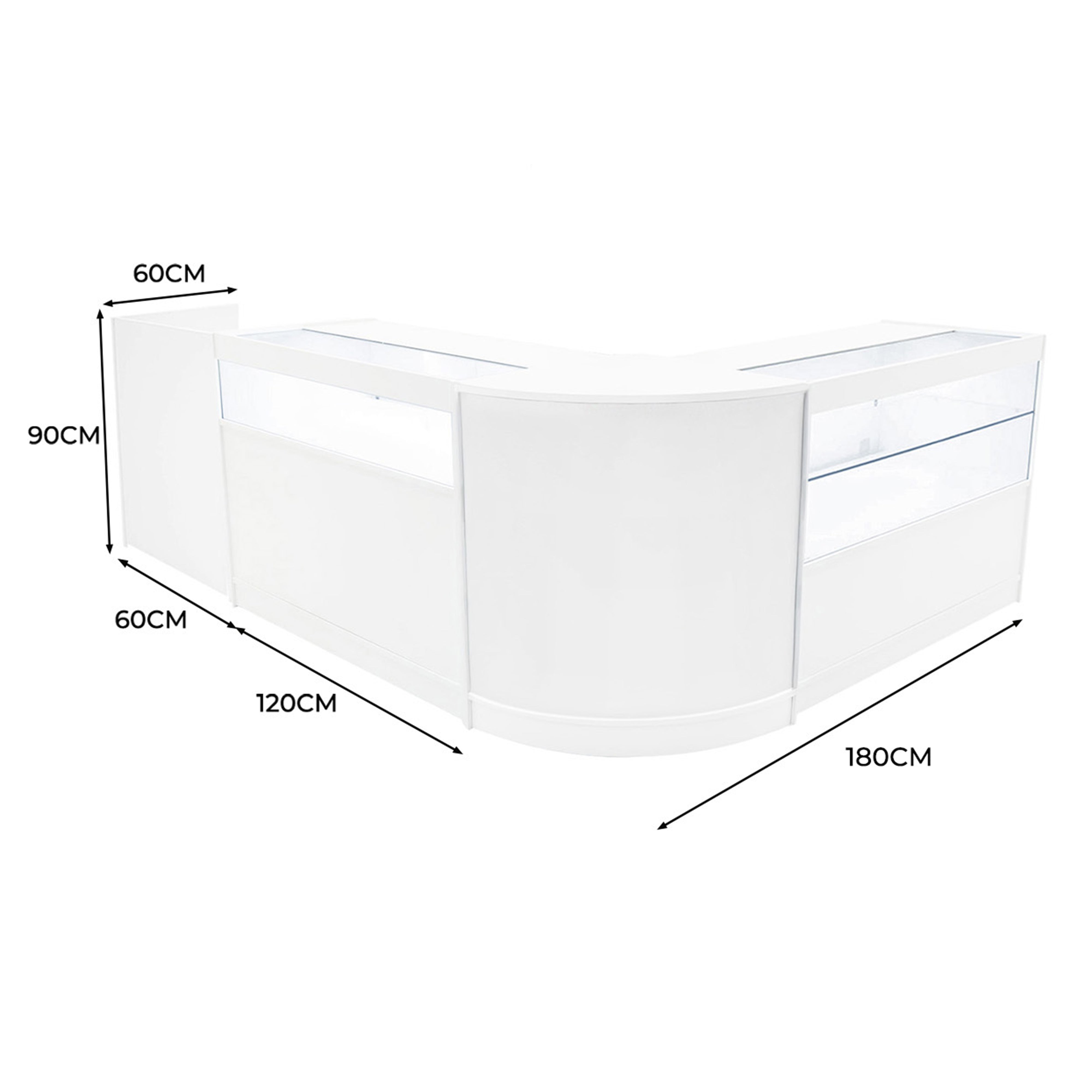 Q-Rax Gravity LED Set Banconi da Negozio Bianco B1200 C1200