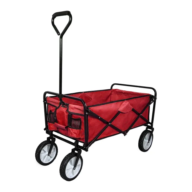 Q-Rax Carrello Pieghevole Fuoristrada 70kg Acciaio Rosso