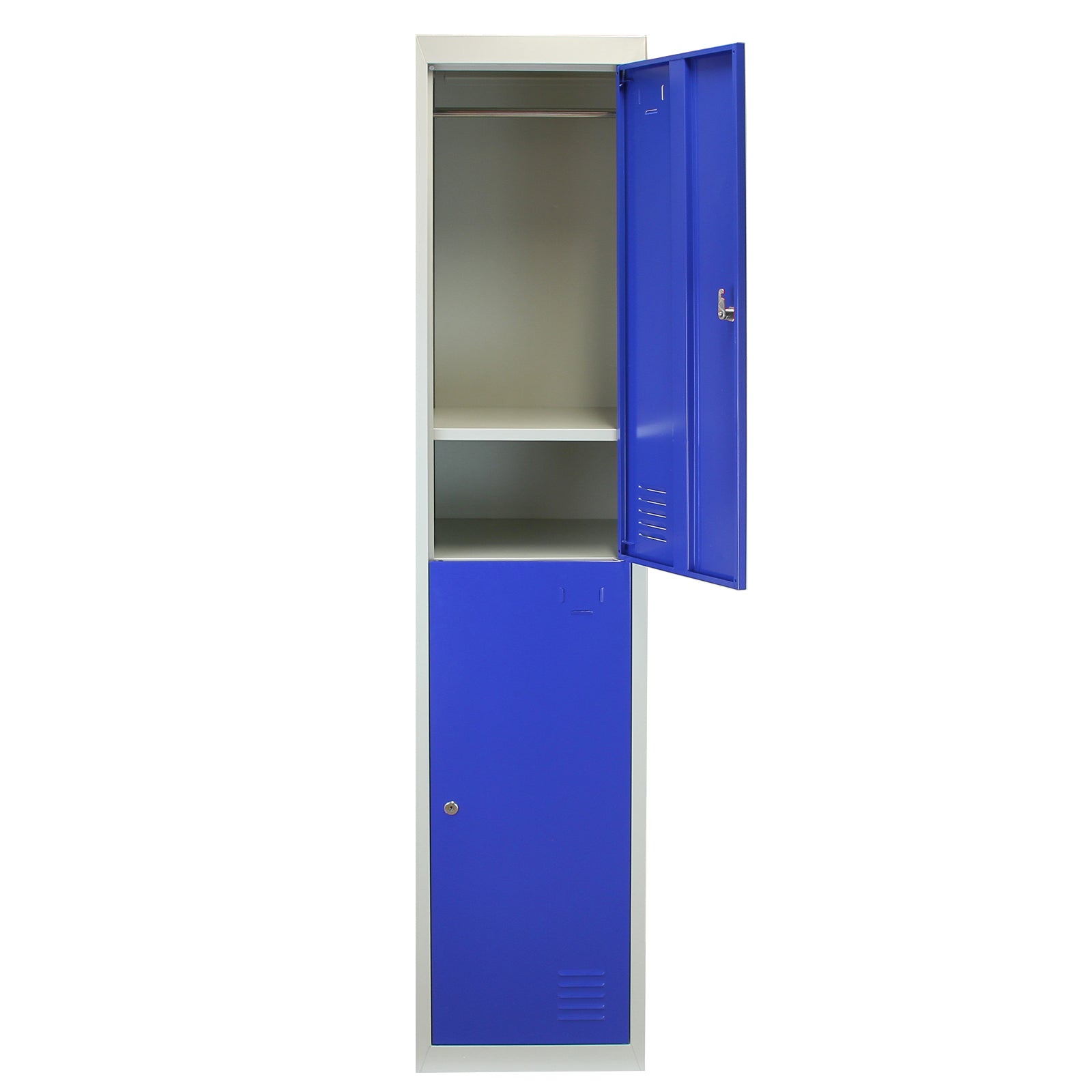 Q-Rax Strumenti da Banco armadietto metallo 2 porte blu 180x38x45