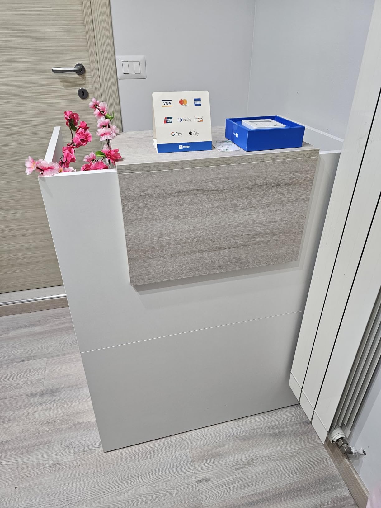 Henor Banchi bancone OJA 80x50x107 cm bianco quercia Stel