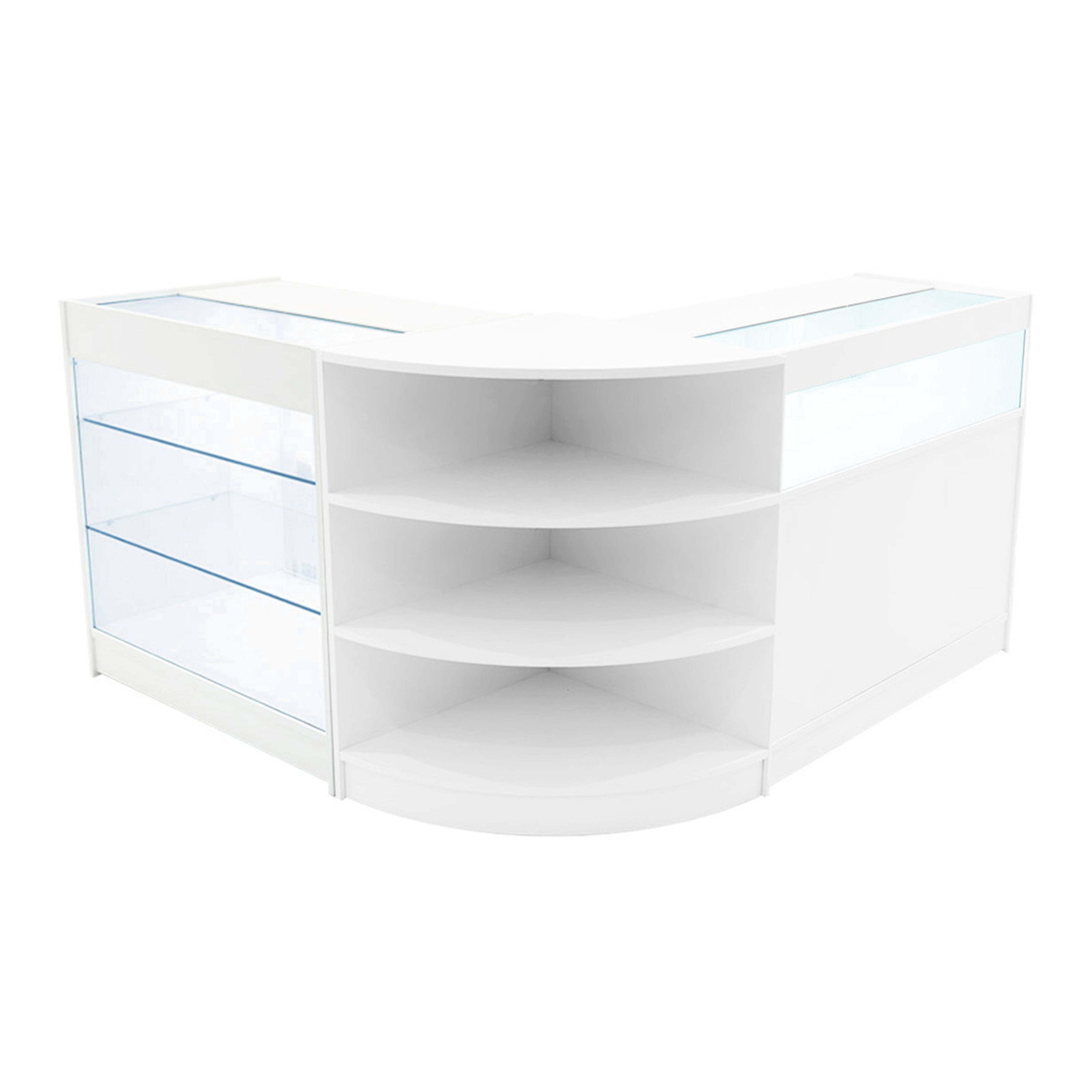 Q-Rax Banconi da Negozio Set Demeter LED K900 B900 LM60 Bianco