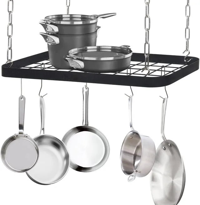 Jackcube Design Kitchen Porta Pentole Soffitto 8 Ganci Nero