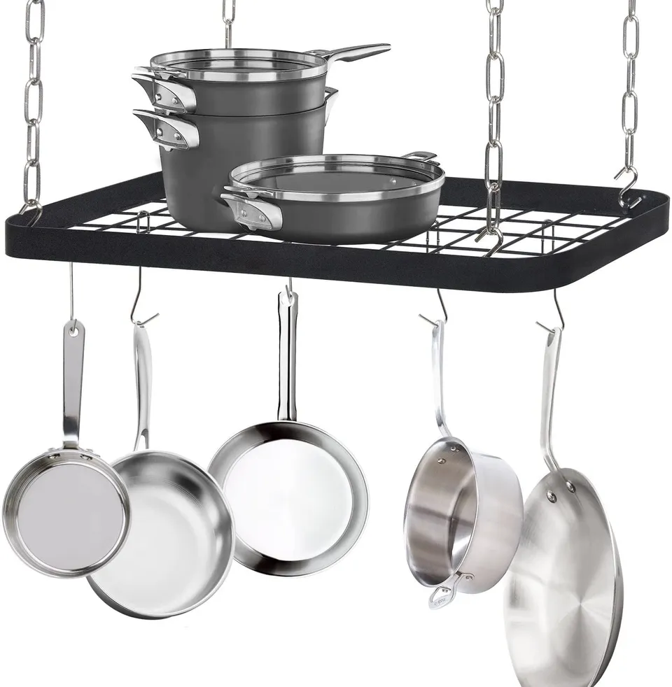 Jackcube Design Kitchen Porta Pentole Soffitto 8 Ganci Nero