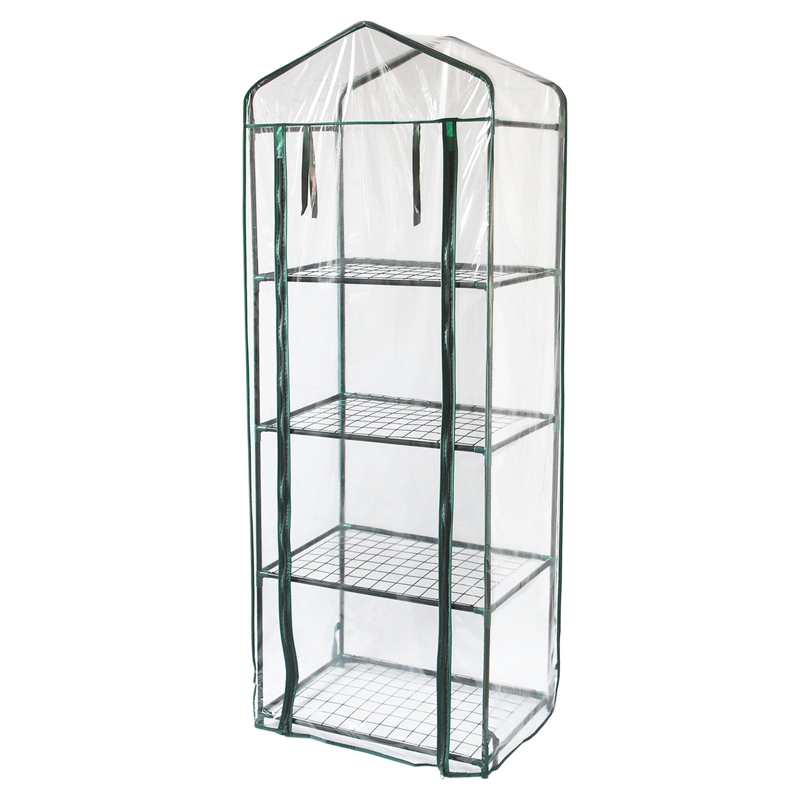 Q-Rax Mini Serra PVC 59x39x160 cm 4 Ripiani Verde