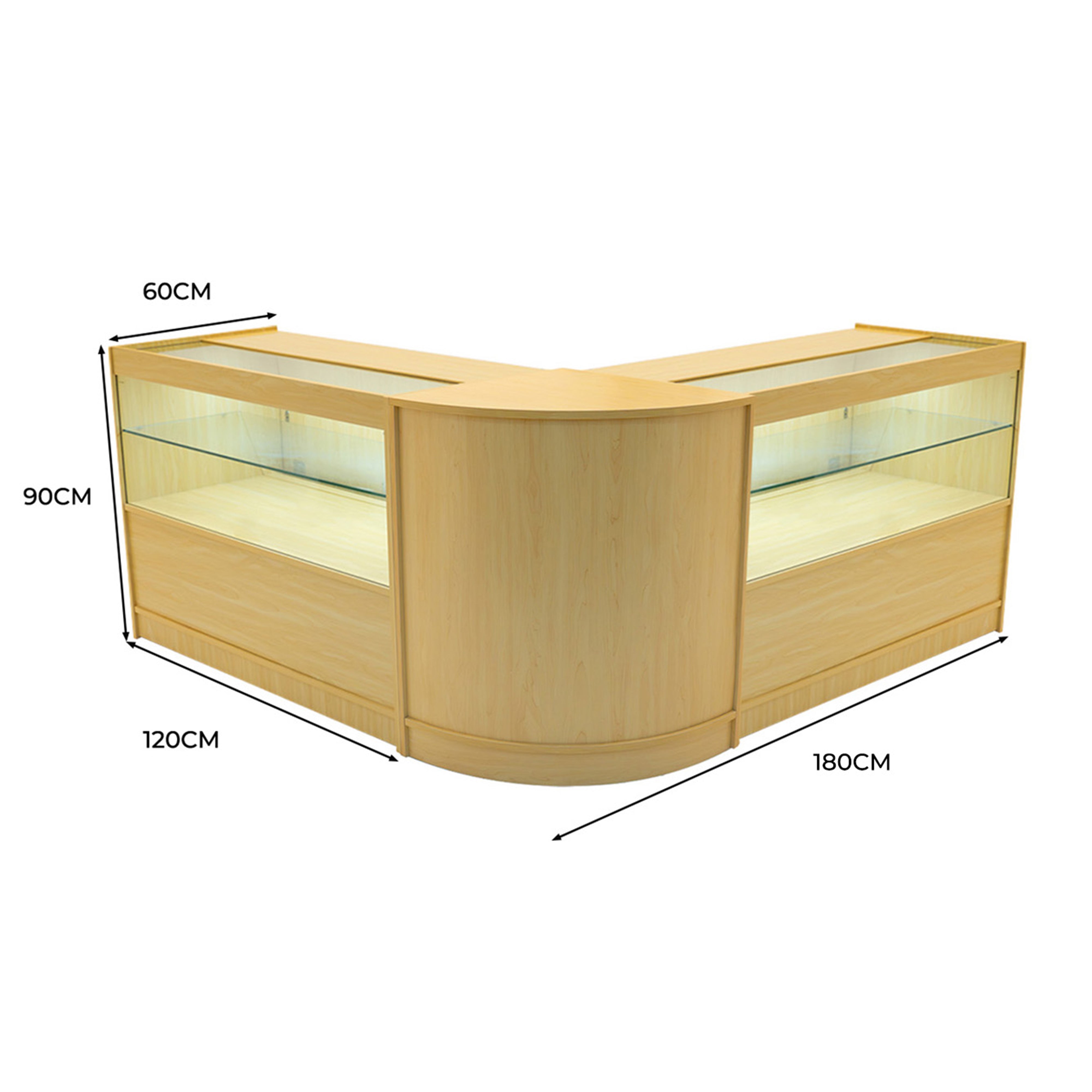 Q-Rax Selene Set Banconi C1200 x2 + CM60 LED Acero