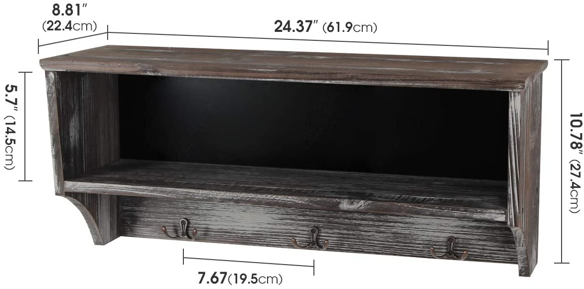Jackcube Design Entryway Mensola Appendiabiti 3 Ganci Doppi