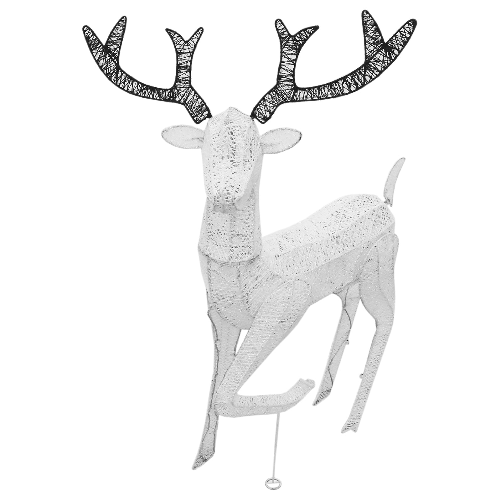 Q-Rax Renna di Natale Luminosa Maschio Bianca 120 cm LED
