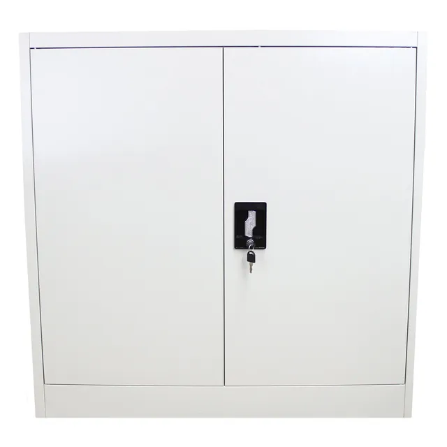 Q-Rax Armadietto Acciaio Grigio 90x90x40 cm Mobile 2 Ante