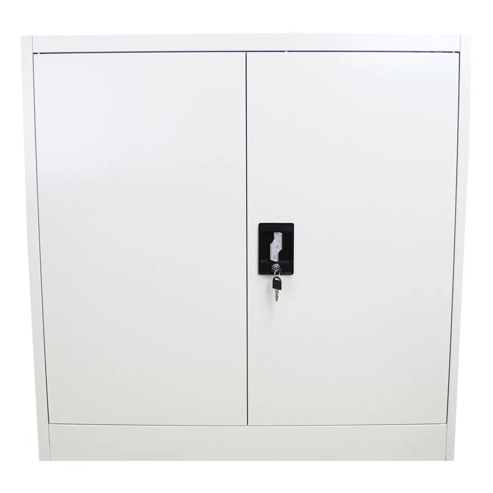 Q-Rax Armadietto Acciaio Grigio 90x90x40 cm Mobile 2 Ante