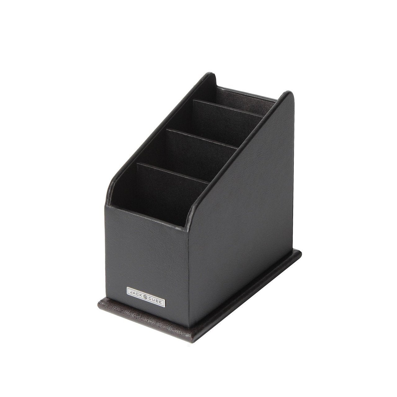 Jackcube Design Living Room porta telecomandi pelle nero 4 posti