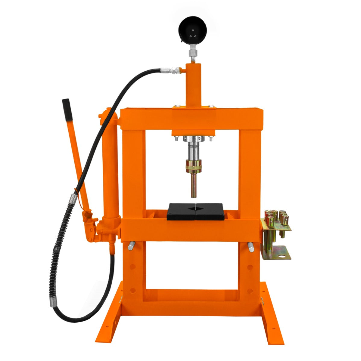 Q-Rax Pressa Idraulica Officina 10 Tonnellate con Manometro