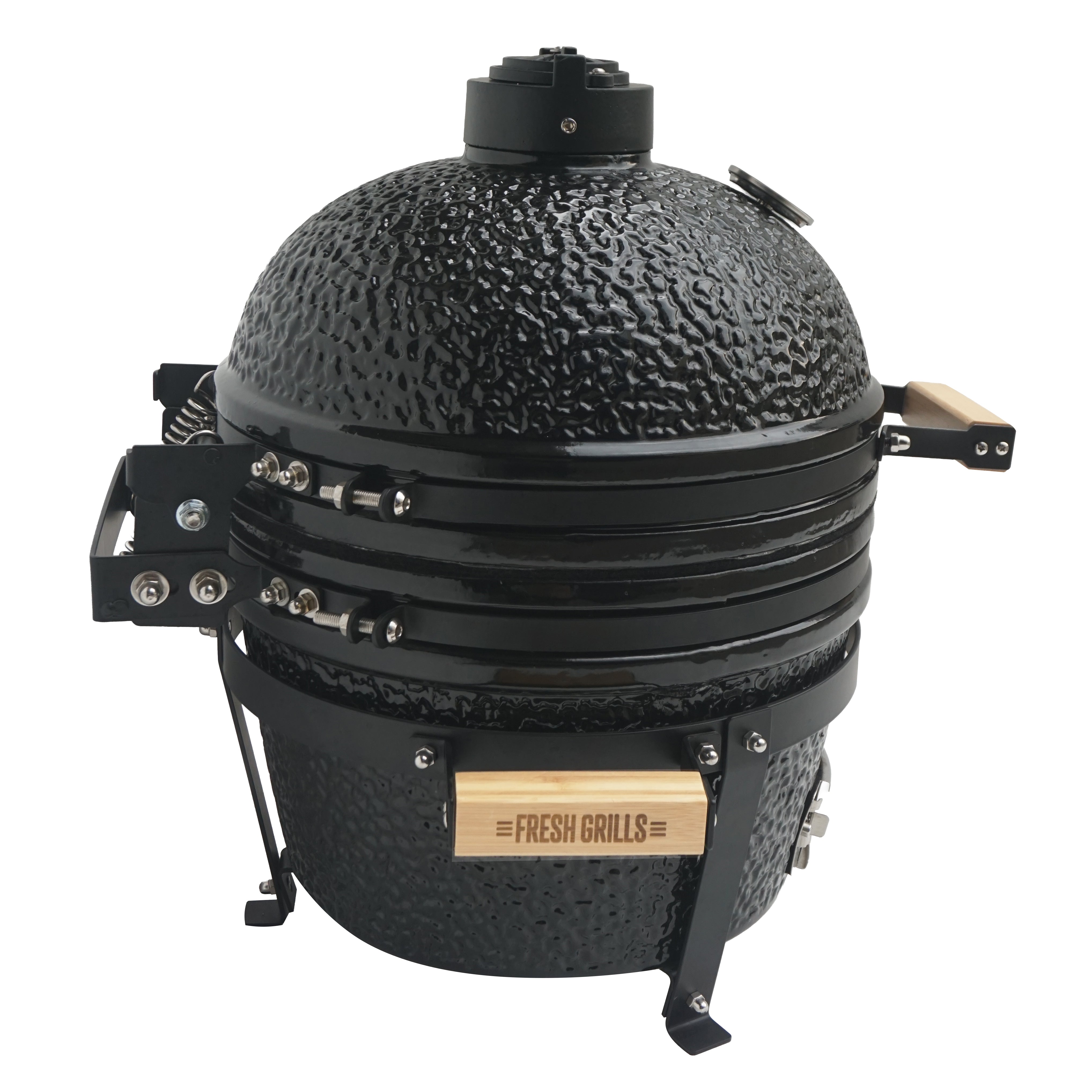 Q-Rax Kamado 16" Barbecue in Ceramica 40,6 cm Nero