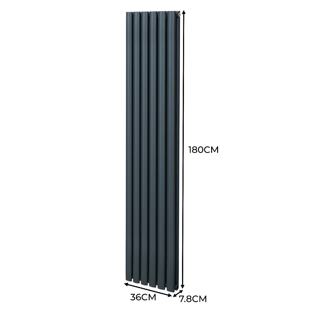 Q-Rax Radiatori Tradizionali 1800x360 radiatore antracite acciaio