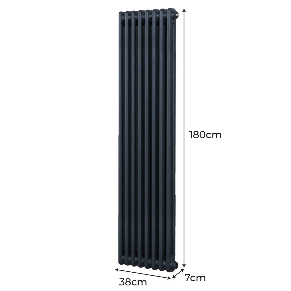 Q-Rax Radiatori Tradizionali Termosifone 1800x382 Antracite 2 Colonne