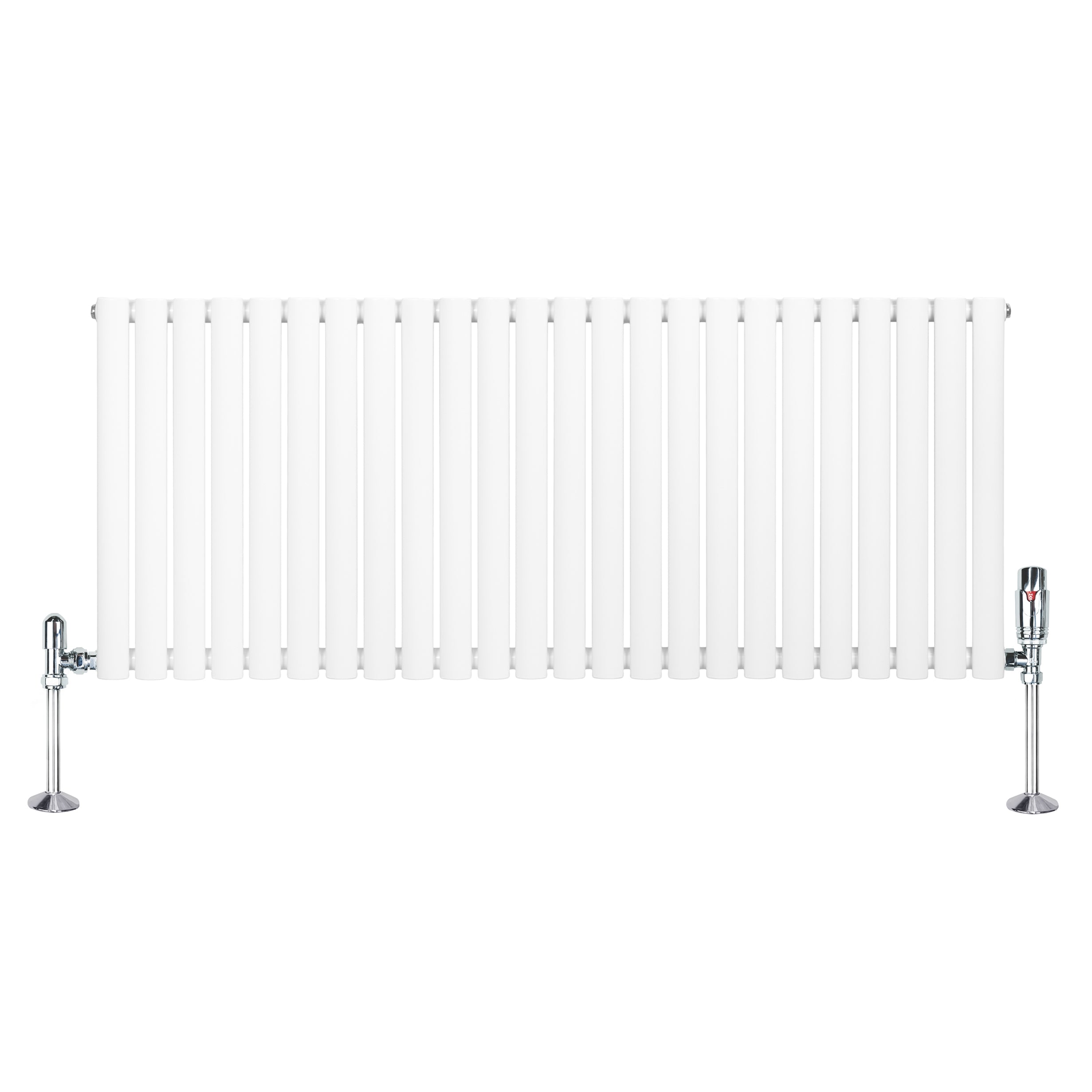 Q-Rax Radiatore Colonna Ovale 600x1440 mm Bianco Valvole