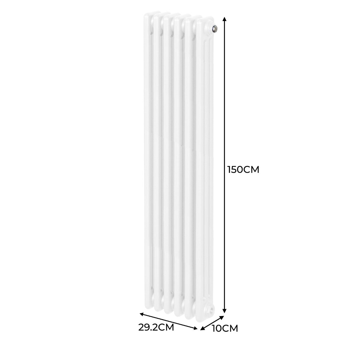 Q-Rax Tradizionali Radiatore 3 Colonne 1500x292mm Bianco
