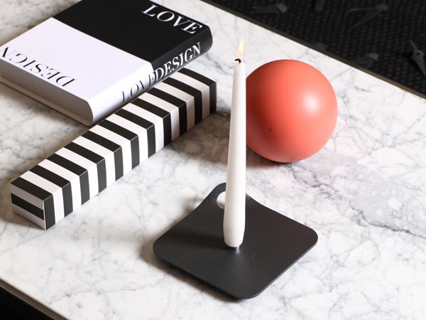 Officinanove Bugia portacandela acciaio design moderno