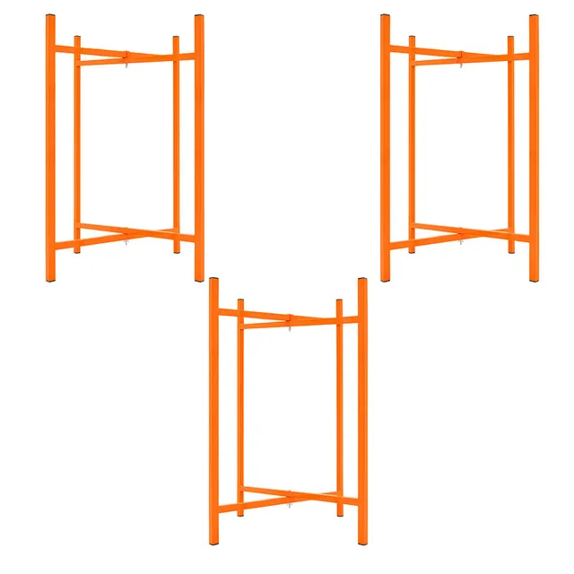 Q-Rax Cavalletti Porta Malta 750 mm Acciaio Pieghevole x3 Arancione