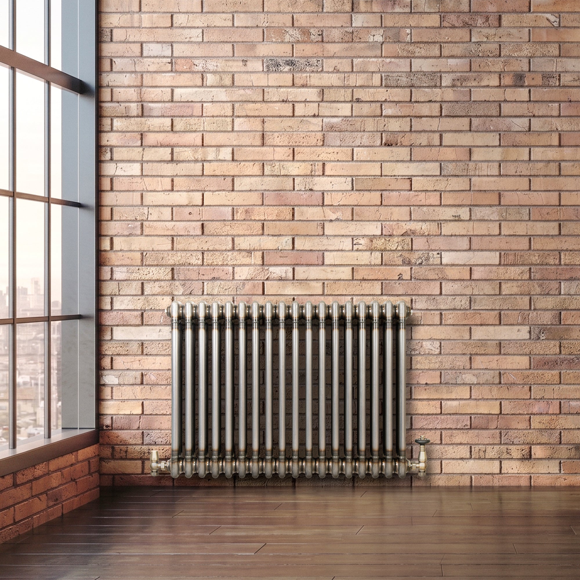 Q-Rax Radiatore 3 Colonne 600x830 mm Termosifone Grezzo