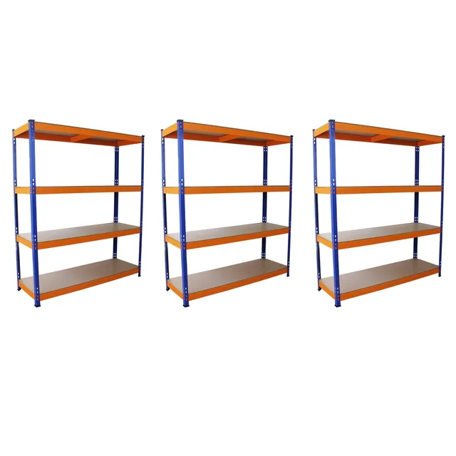 Q-Rax S-Rax 3 scaffali acciaio blu arancione 150 cm