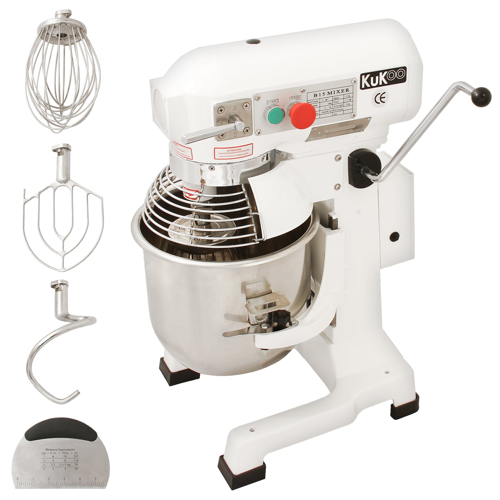 Q-Rax Robot Multifunzione 15 Litri 550W 3 Velocità Inox