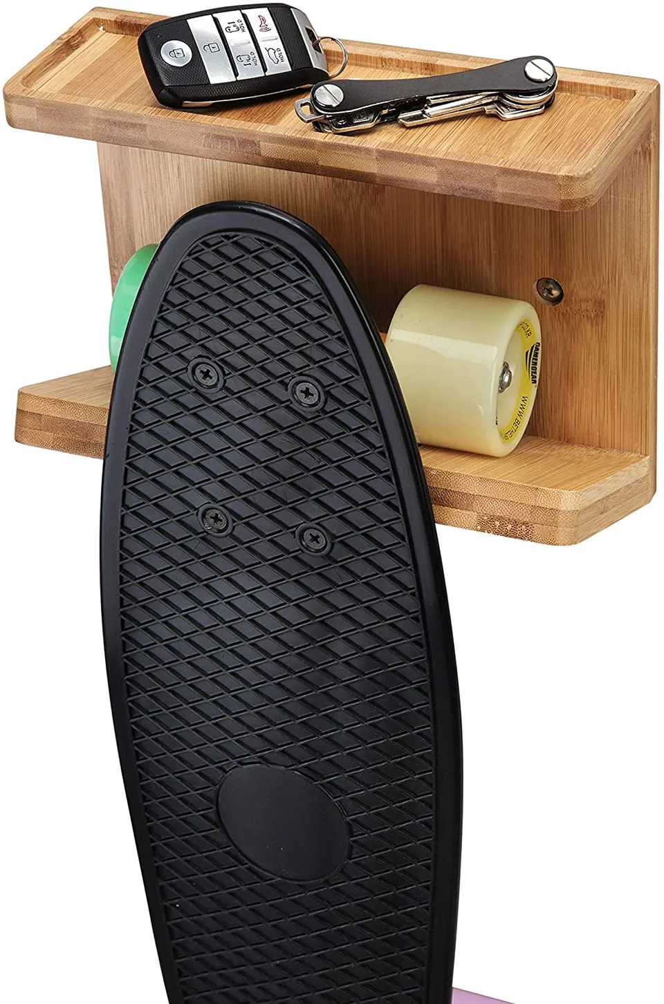Jackcube Design Equipment Porta Skateboard Parete Bambù Mensola