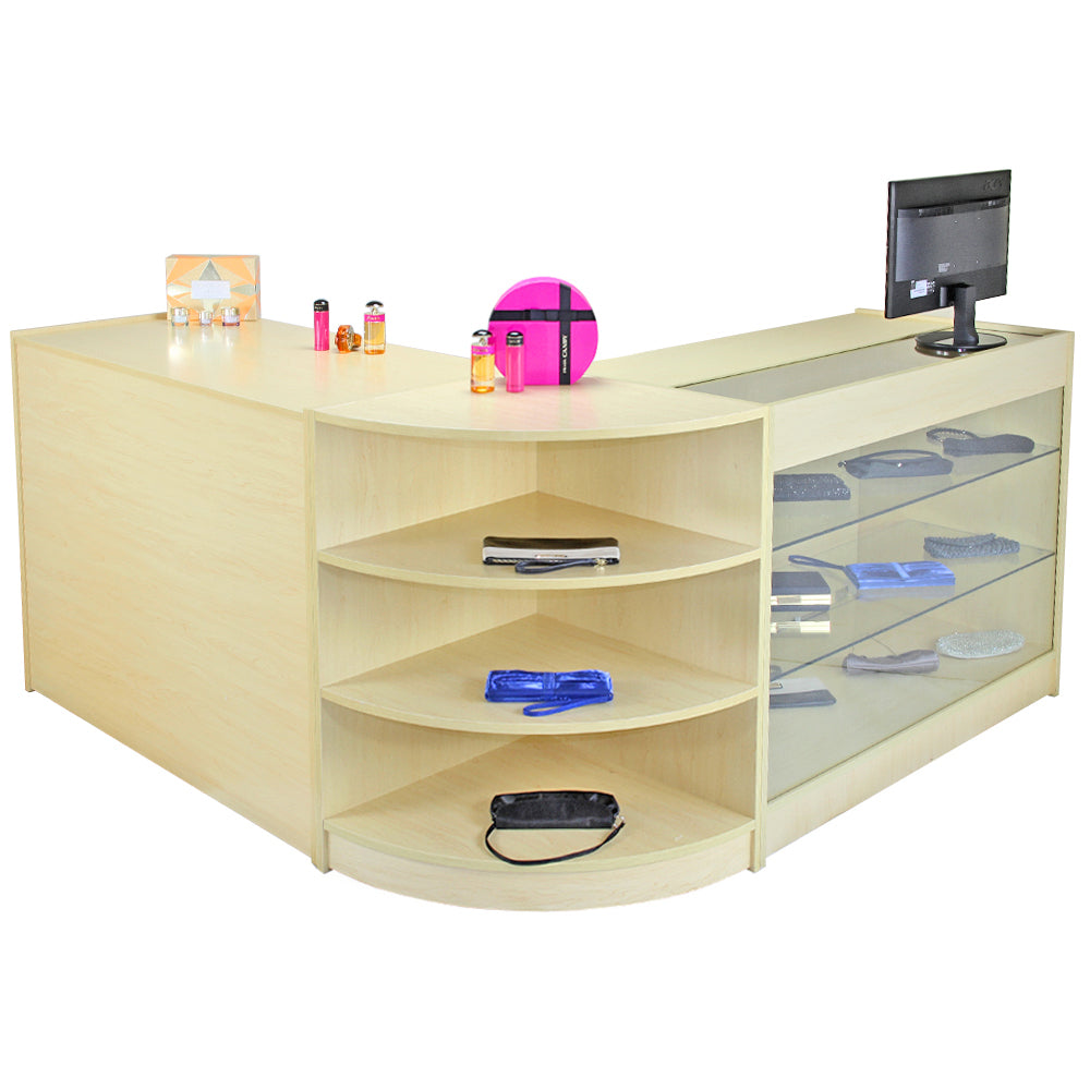 Q-Rax Banconi da Negozio Set Titan 3 pezzi acero