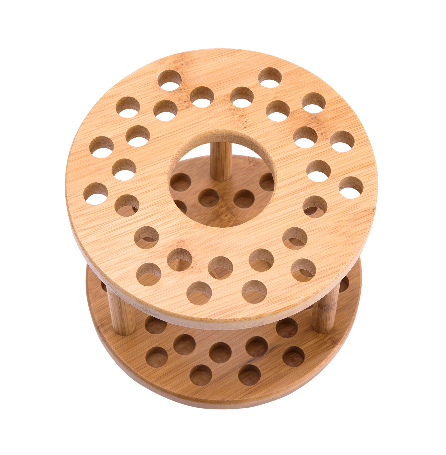 Jackcube Design Portapennelli Trucco Bambù Girevole 27 Fori