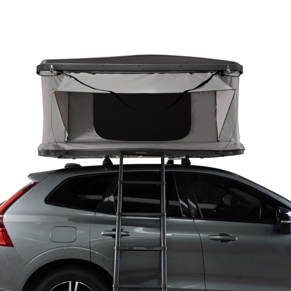 Q-Rax Mobili da Esterno Tenda da Tetto Auto Grigio Guscio Rigido