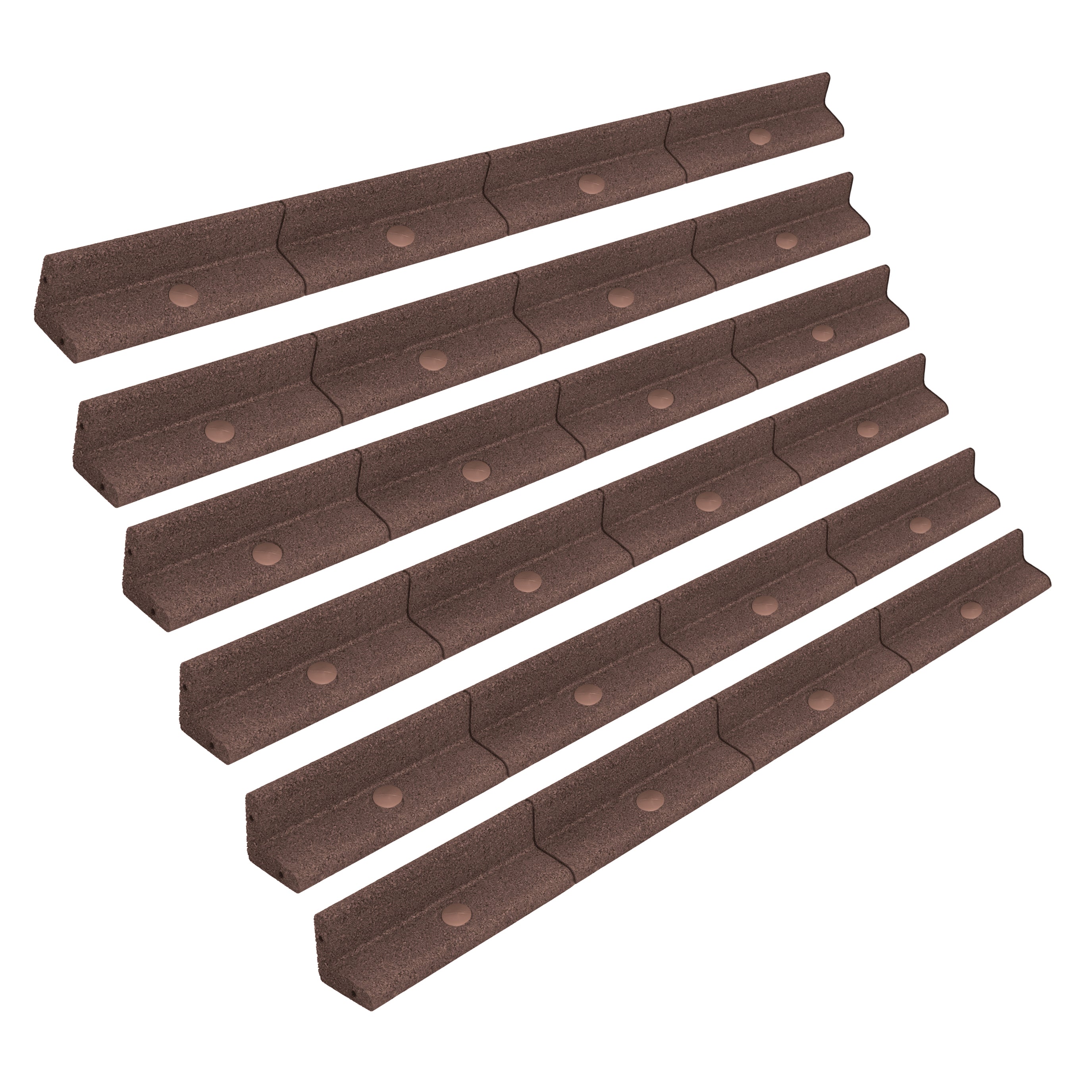 Q-Rax bordura giardino flessibile marrone 6x1,2 m gomma