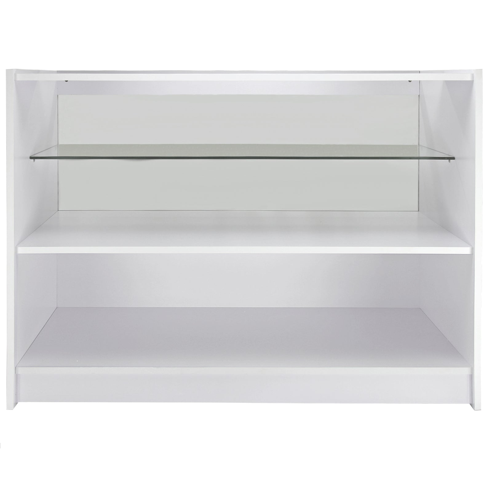 Q-Rax Bancone Negozio C1200 Bianco 120x60x90 cm Vetro