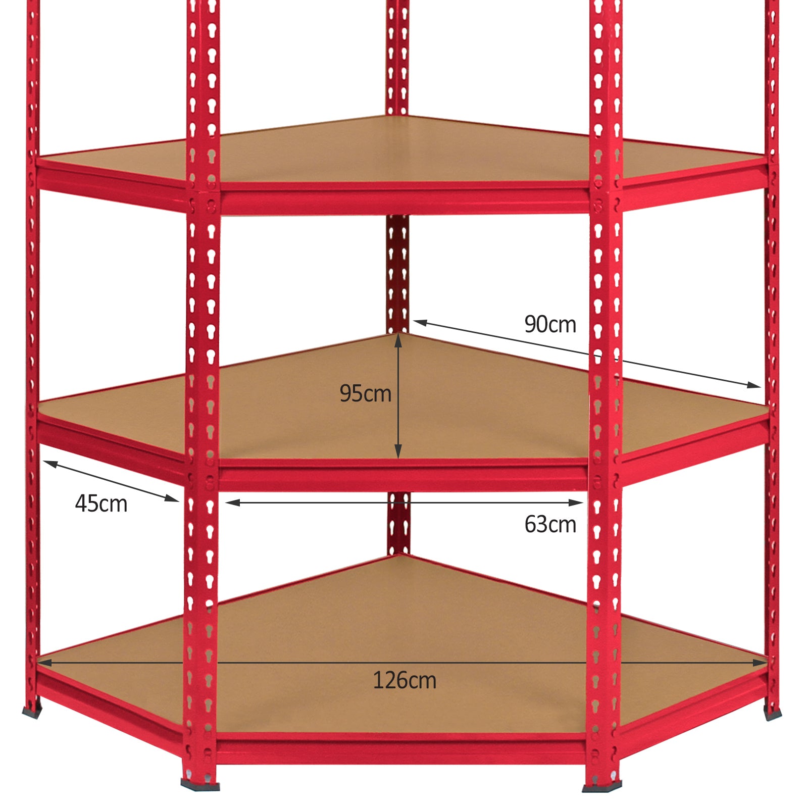 Q-Rax Scaffali da Garage Set 3 Pezzi Angolare Scaffale Metallo 360 kg