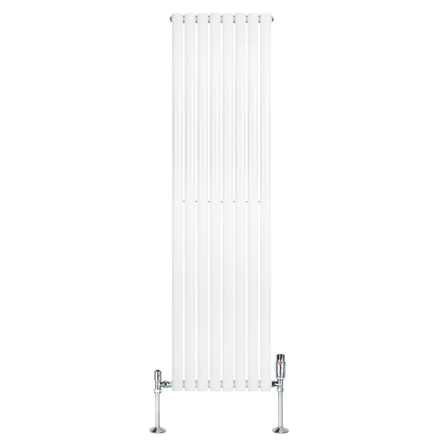 Q-Rax Radiatori Tradizionali Ovale Singola radiatore bianco 1800x480 valvole