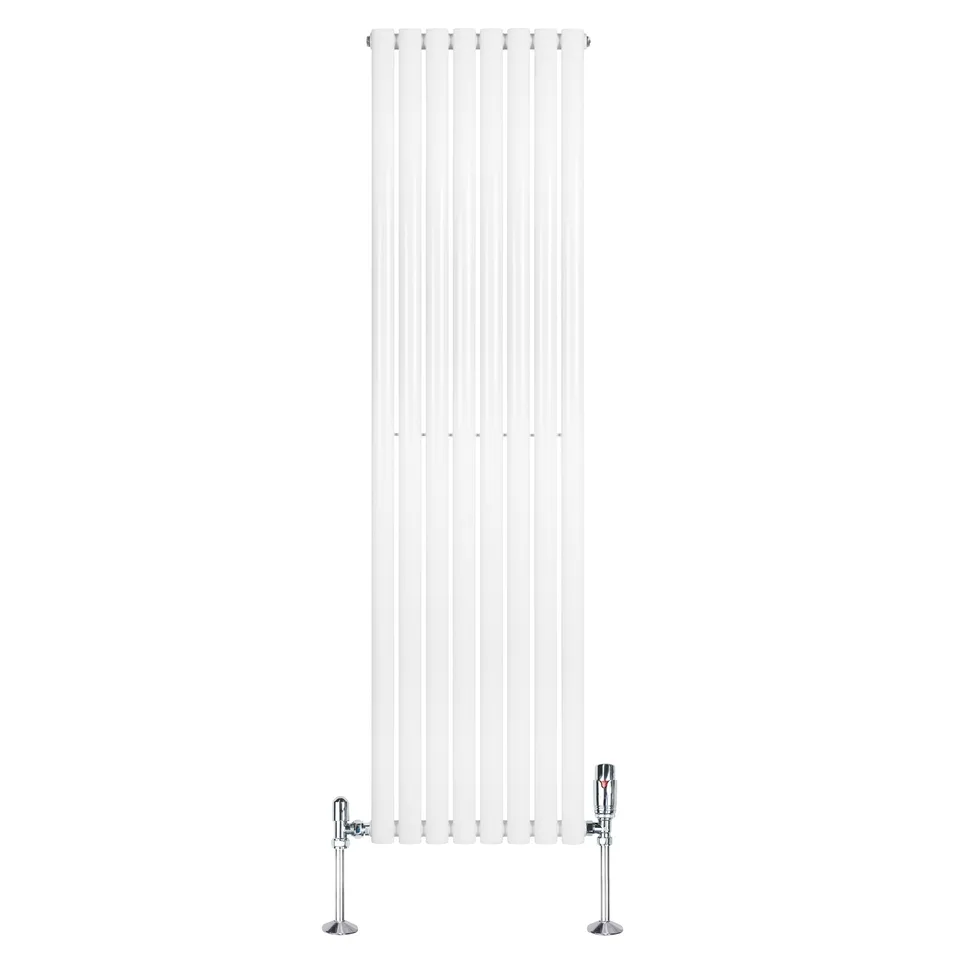 Q-Rax Radiatori Tradizionali Ovale Singola radiatore bianco 1800x480 valvole