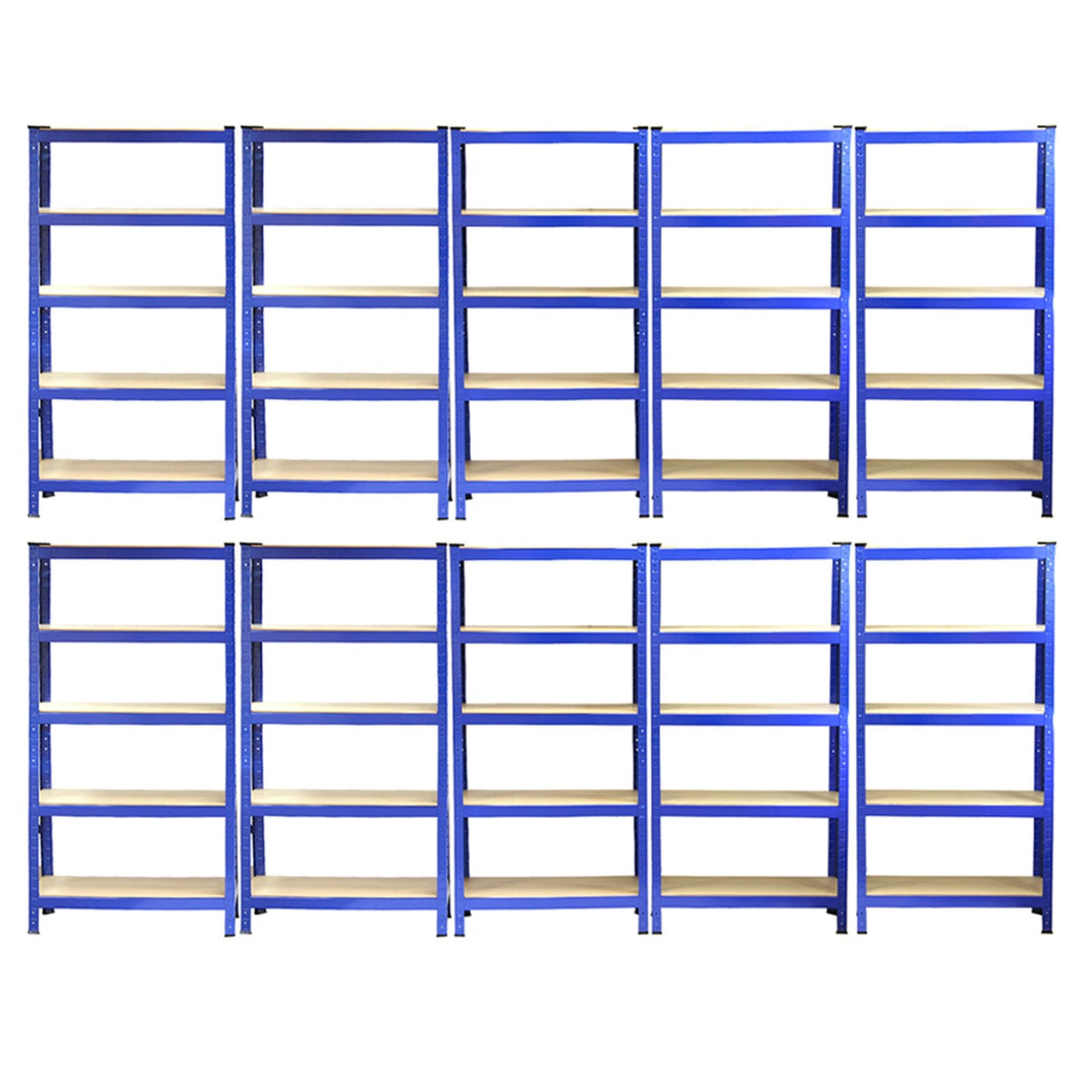Q-Rax T-Rax Scaffali Acciaio Blu 75cm 10 Pezzi 150kg