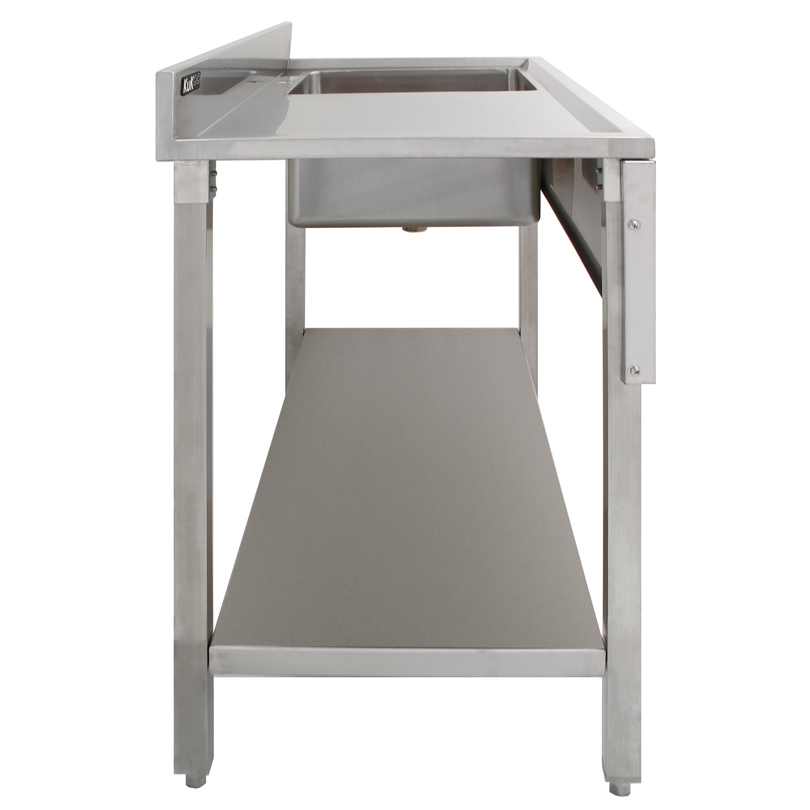 Q-Rax Ristorazione lavello inox 1 vasca scolapiatti sinistra ripiano