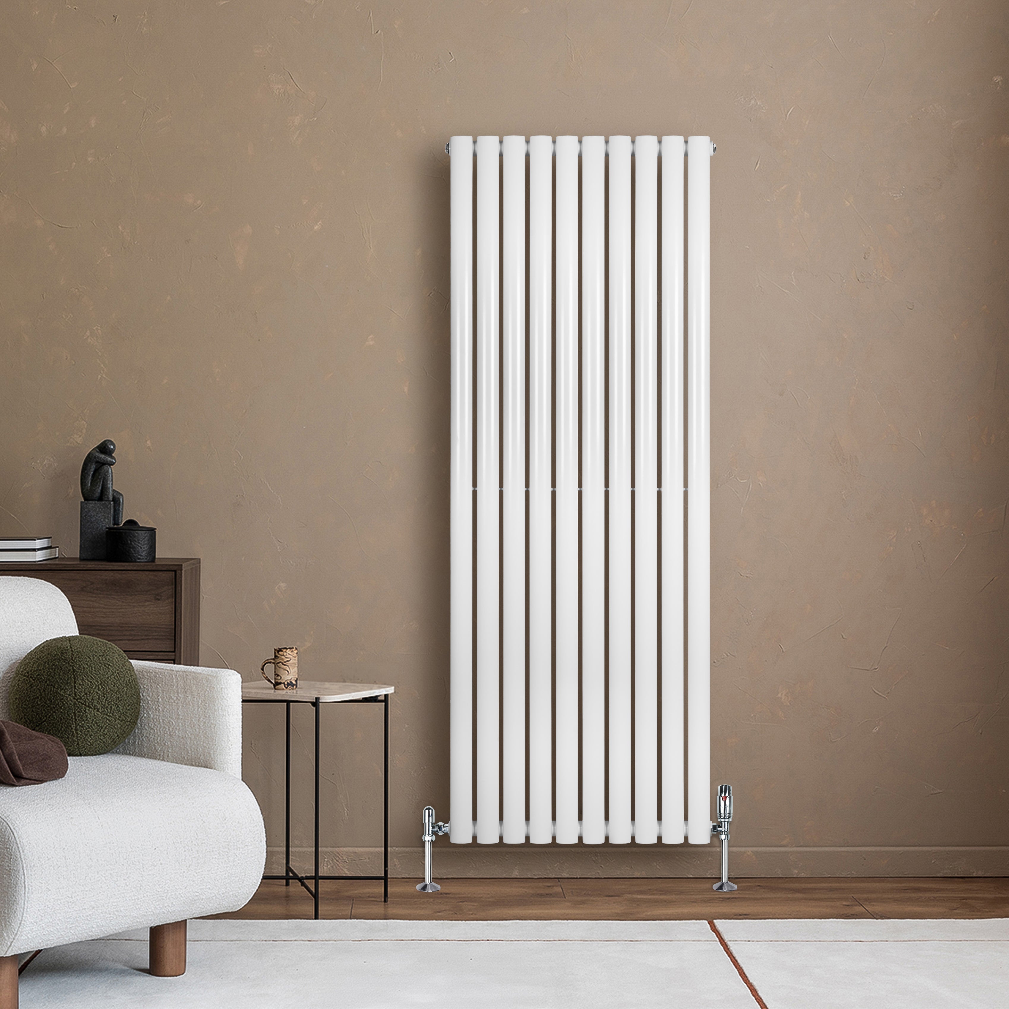 Q-Rax Radiatori Tradizionali Ovale 1600x600 Termosifone Bianco