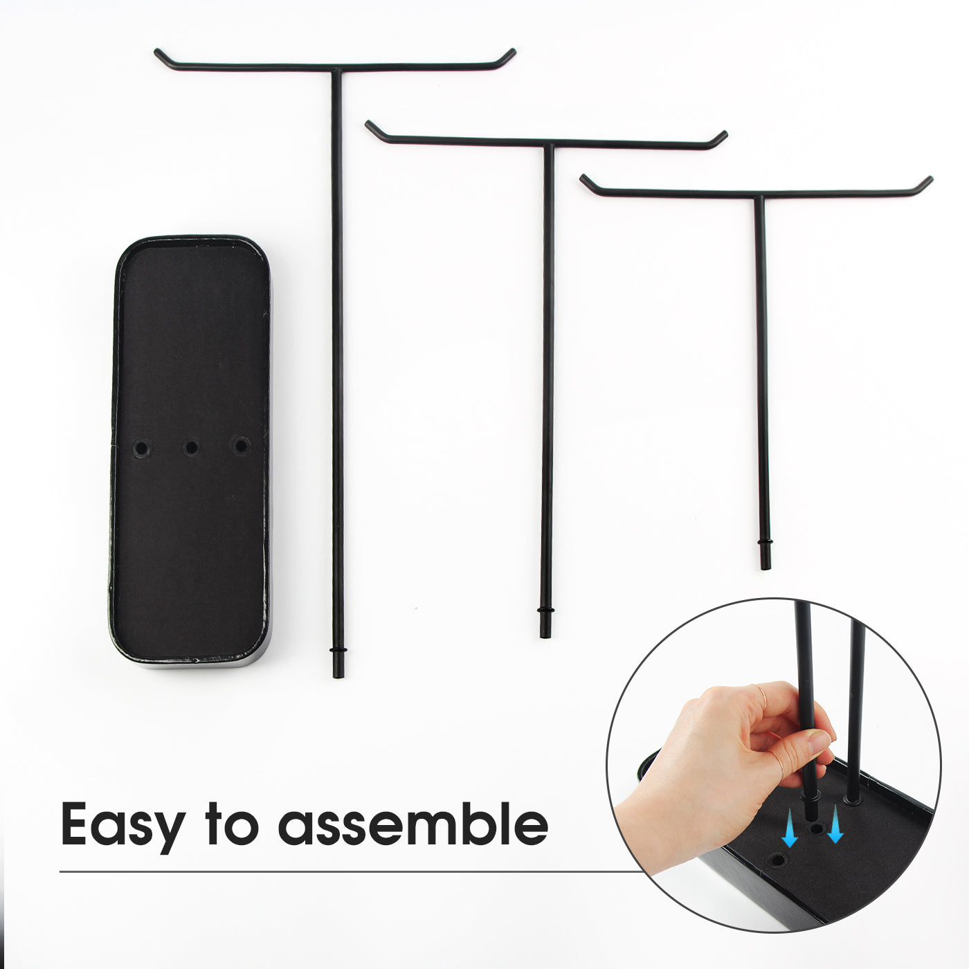 JackCube Design Makeup Jewelry Stand Gioielli 3 Piani Nero