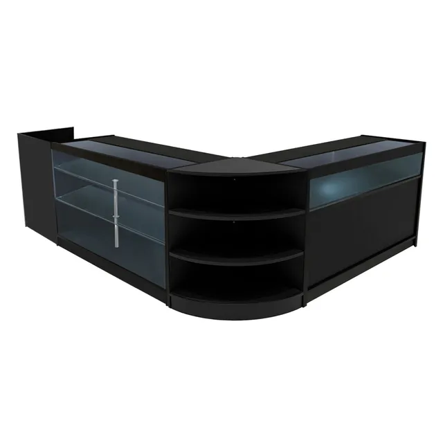Q-Rax Banconi Negozio Hyperion K1500 B1500 Bancone Nero LED