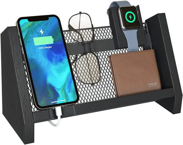 Jackcube Design Home Office docking station legno nero rete metallica