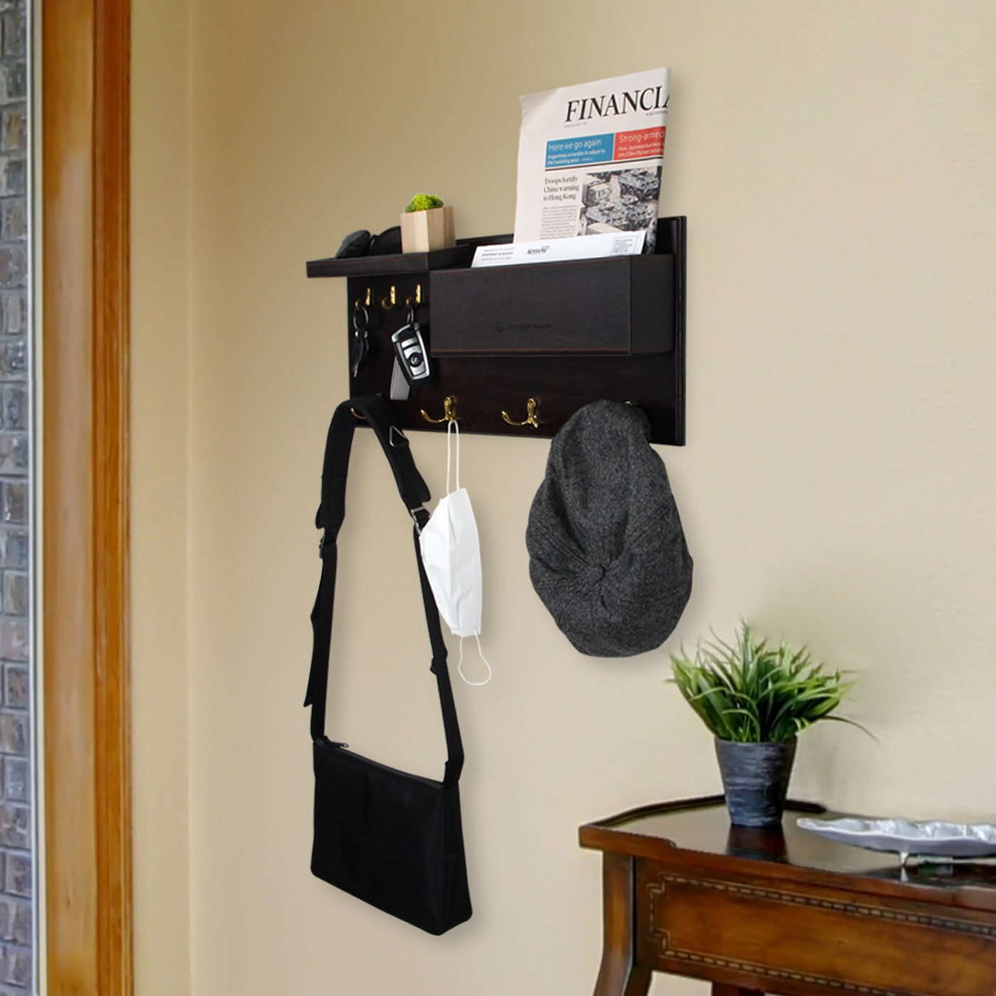 Jackcube Design Entryway Appendiabiti Parete 12 Ganci Legno