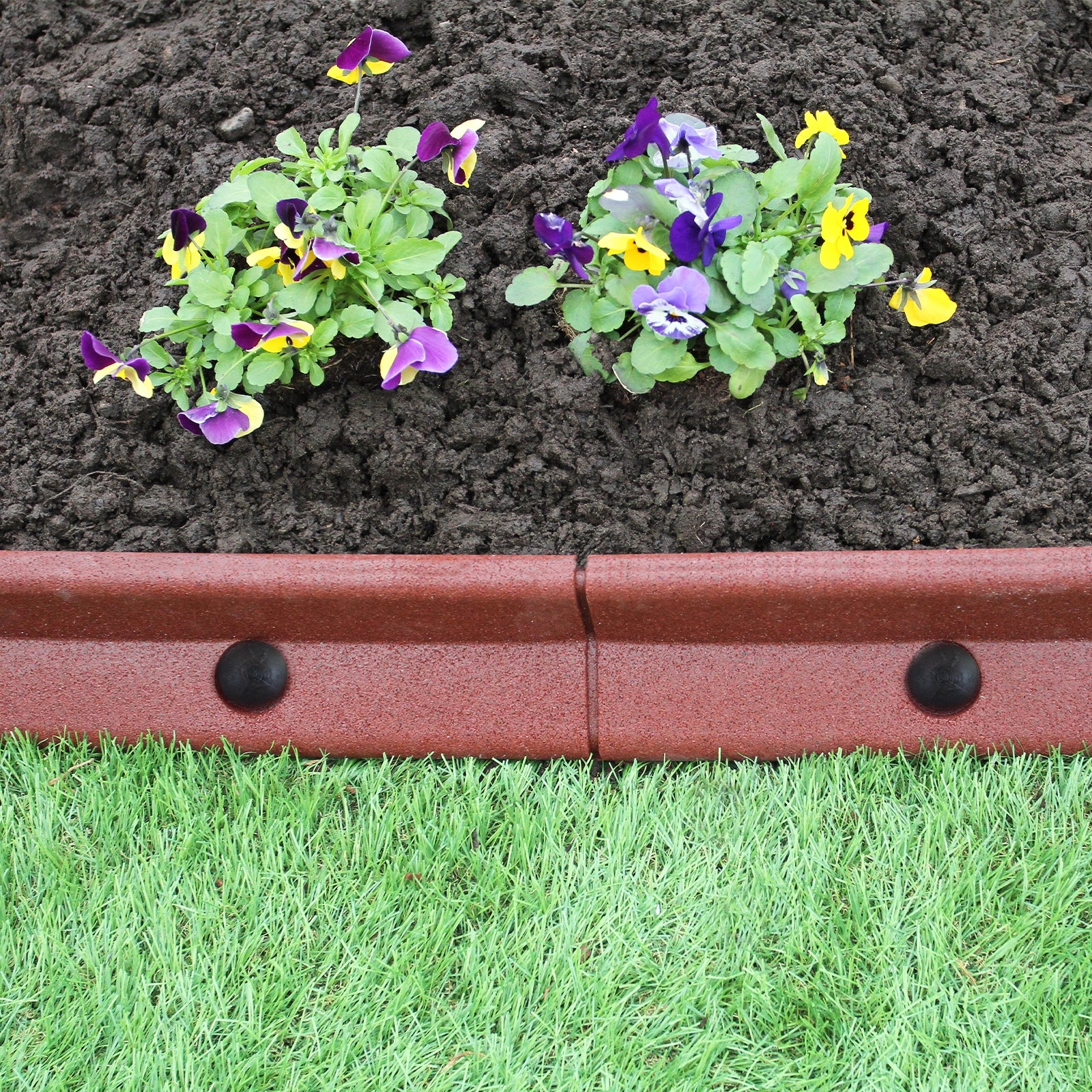 Q-Rax Bordatura Giardino flessibile terracotta 1,2m 6 pezzi