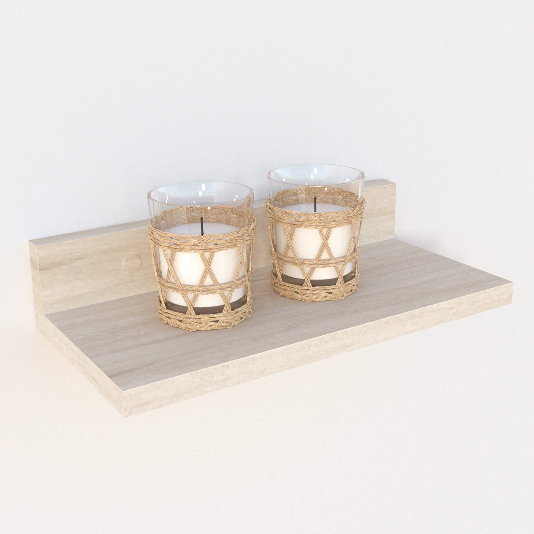 Henor Set 3 mensole legno 35x17 cm quercia Stel