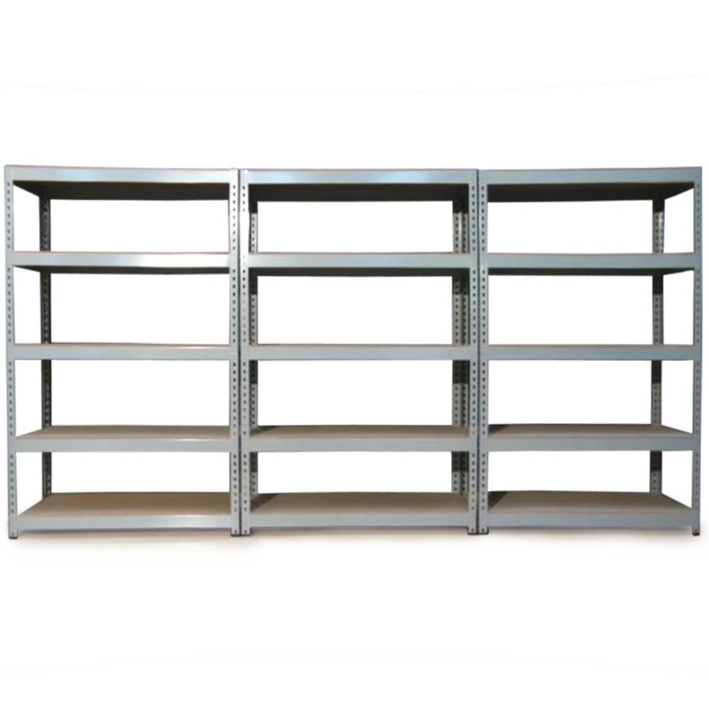 Q-Rax Scaffali Q-Rax Scaffale 120x50 cm Grigio 5 Ripiani 200 kg