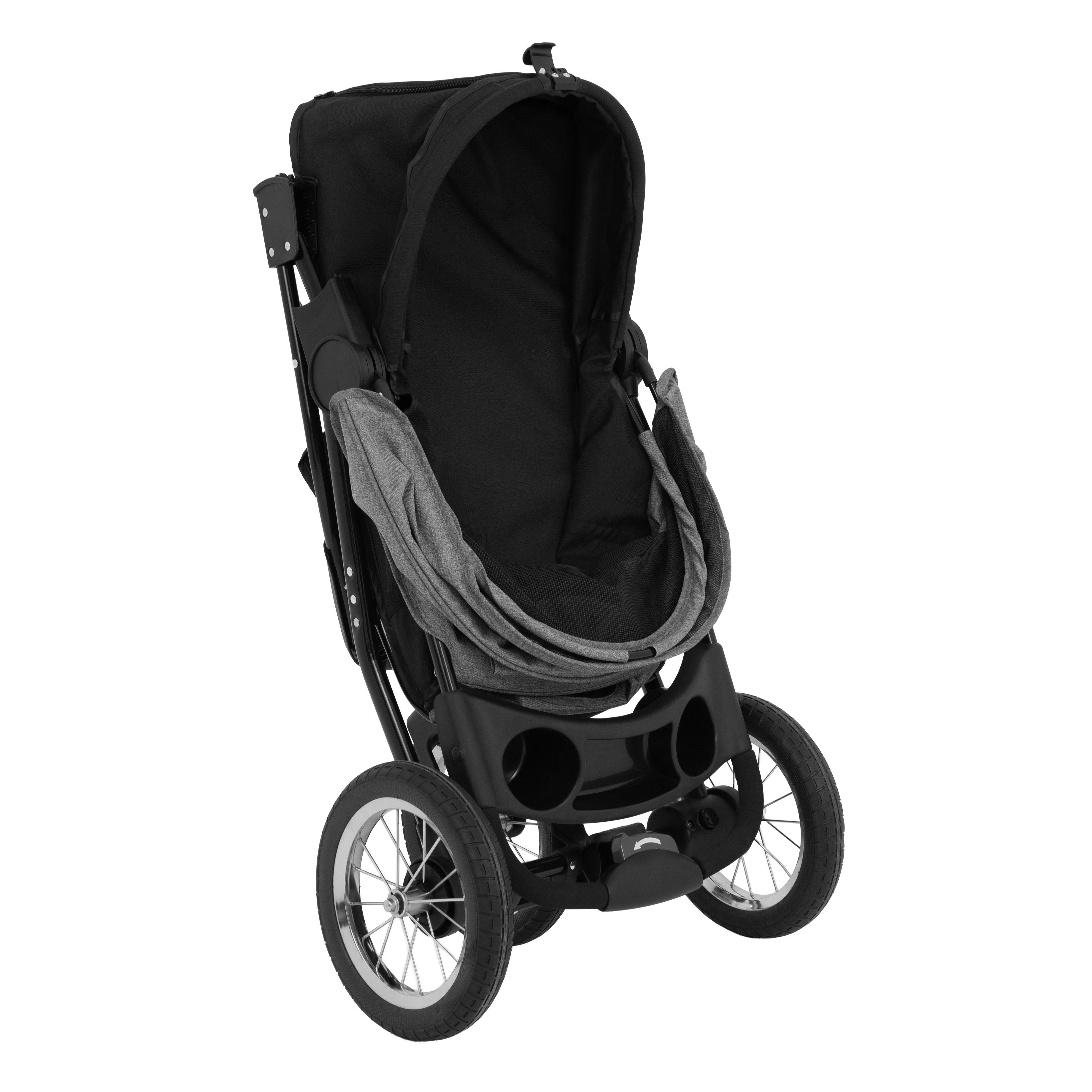 Q-Rax Accessori Casa Passeggino Jogger Animali 3 Ruote Grigio