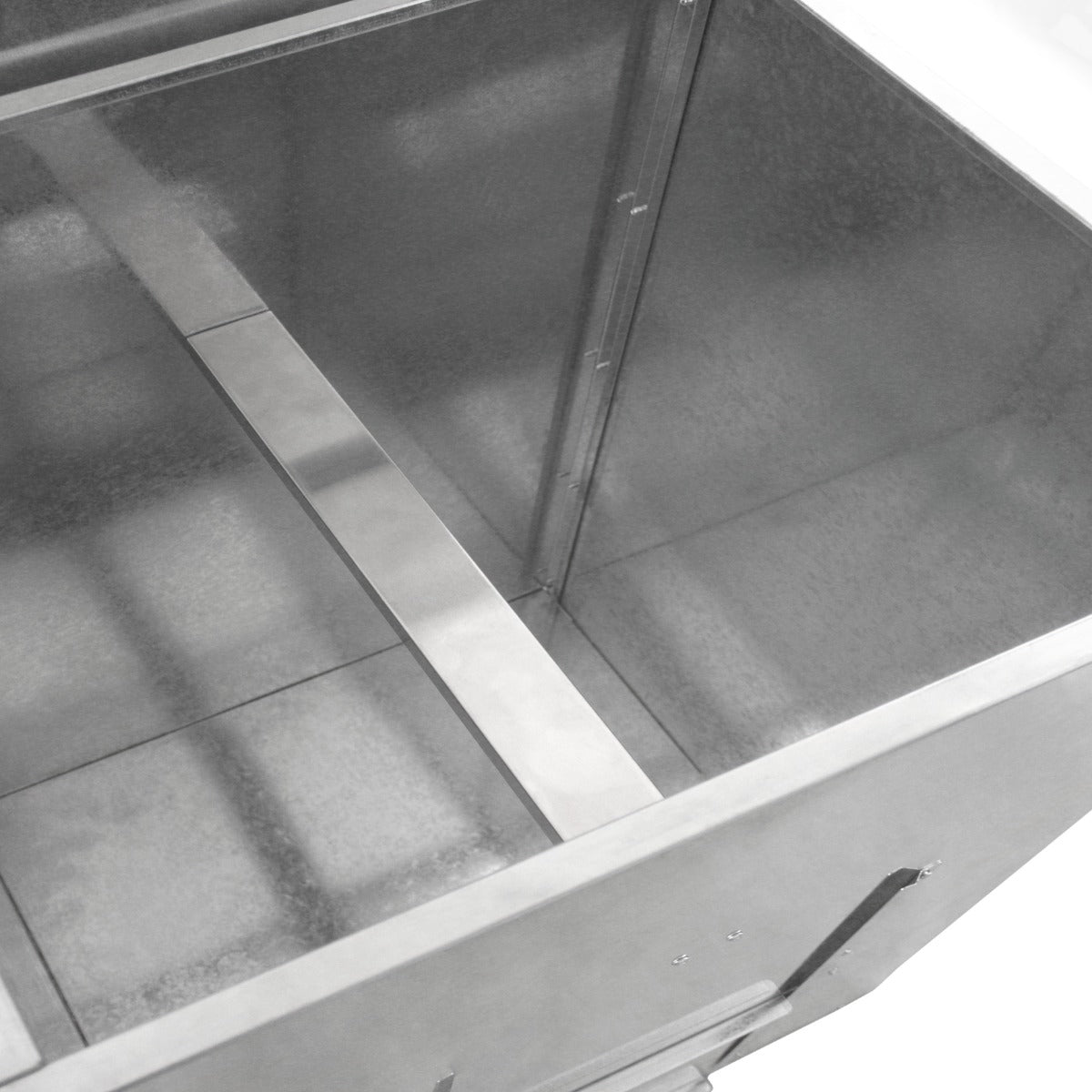 Q-Rax Deposito all'Aperto Bidone Carbone Legna 250 Kg 390 L Zincato