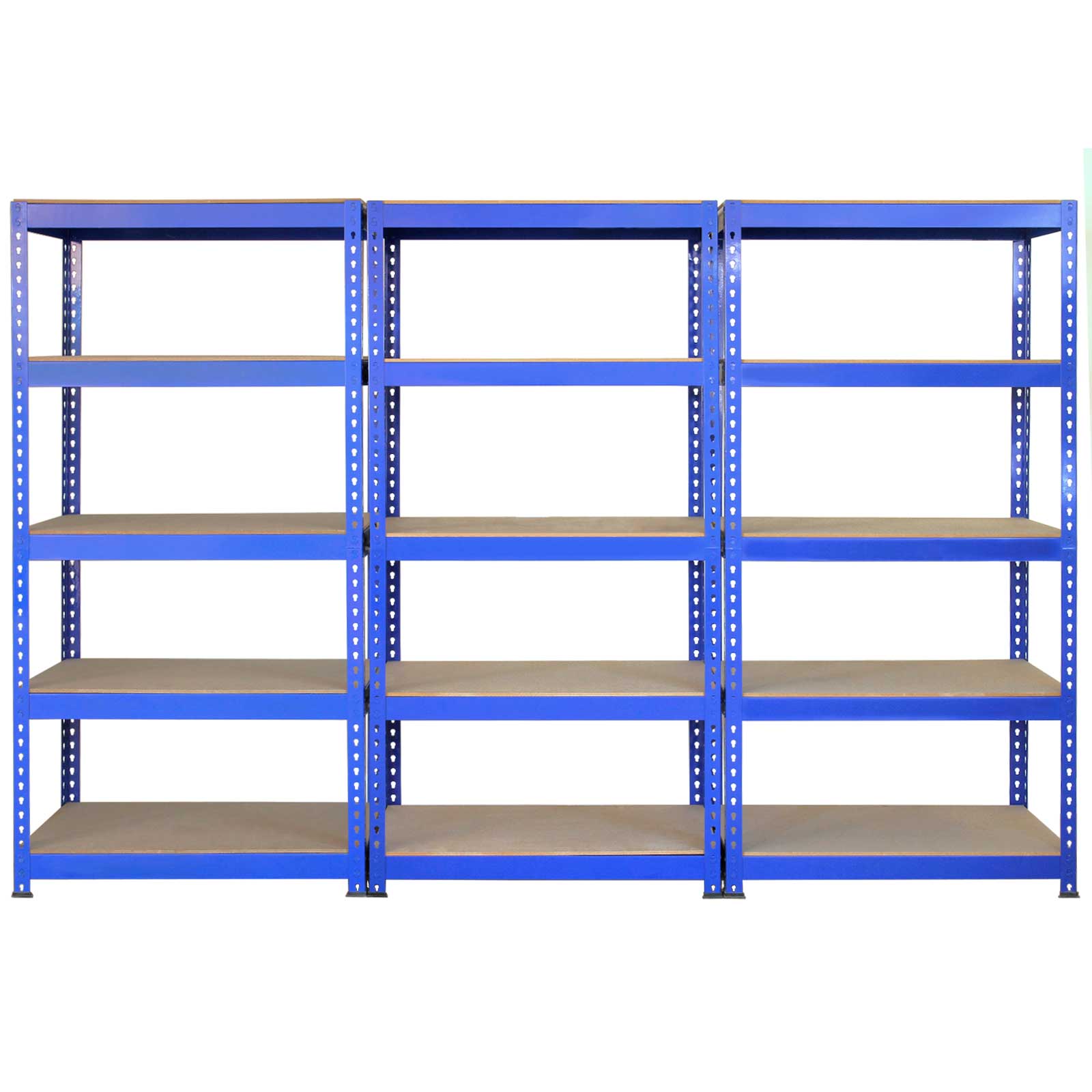 Q-Rax Scaffale Garage Metallo Blu 90x50 10 Pezzi 200kg