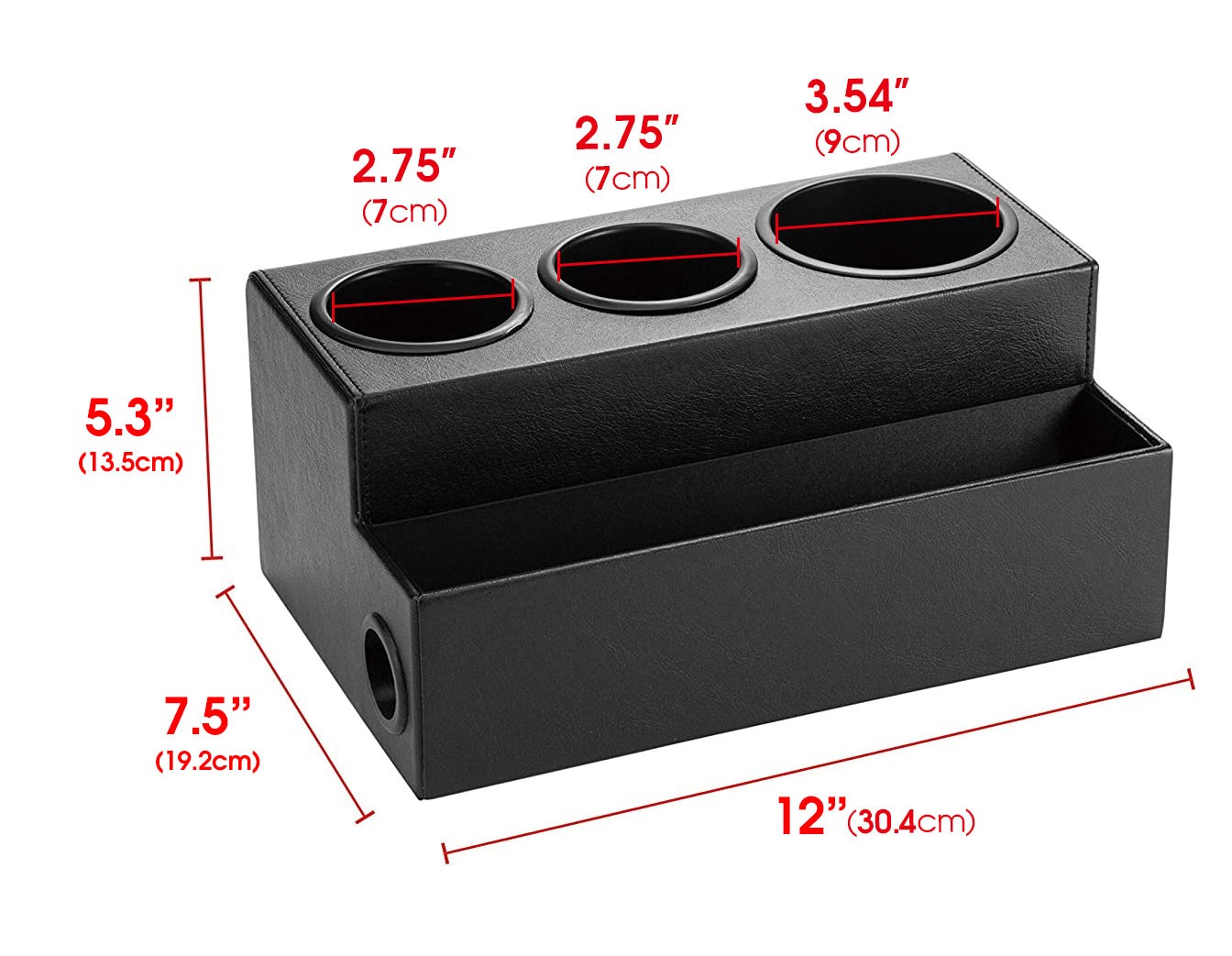 Jackcube Bathroom Organizer Phon Nero 4 Scomparti Pelle